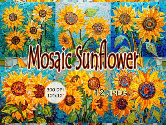 Download Mosaic Sunflower JPEG Clipart - Jpeg Collection