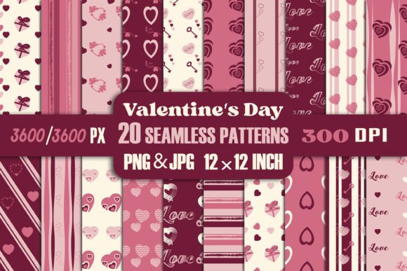 Download Seamless Pattern Valentine's Day - JPEG - Jpeg Collection