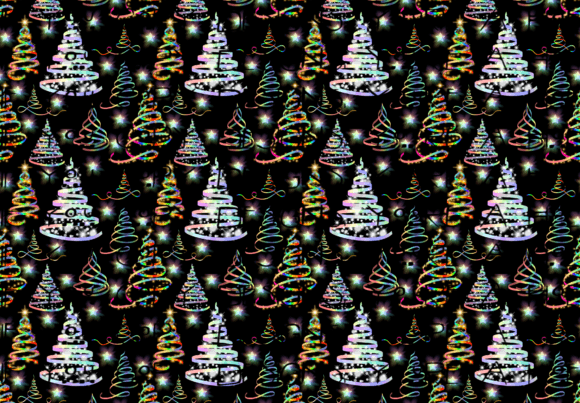 Download Seamless Rainbow Christmas Tree Pattern - Seamless rainbow Collection
