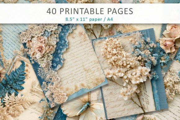 Download Vintage Shabby Chic Junk Journal Pages - Shabby Collection