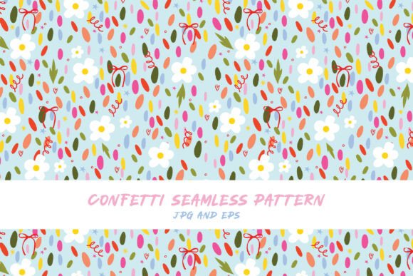 Download Seamless Confetti Flower Pattern - Flower pattern Collection