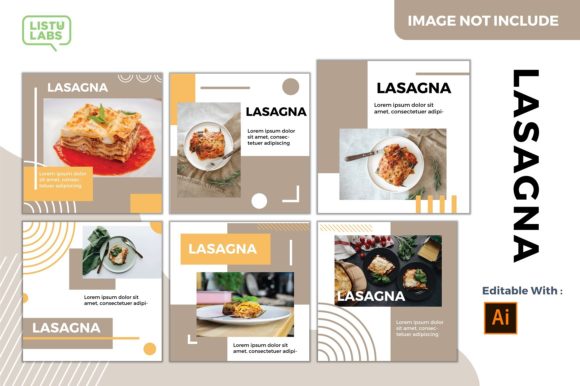 Download Template Instagram Business - Lasagna - Premium Resources