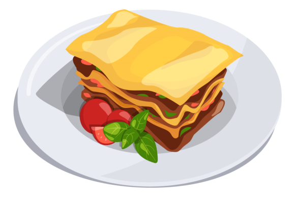 Download Lasagna Plate. Cooked Homemade Meal. Car - Premium Resources