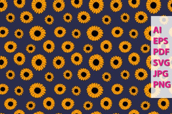 Download Sunflower Patterns Background SVG. - Flower pattern Collection