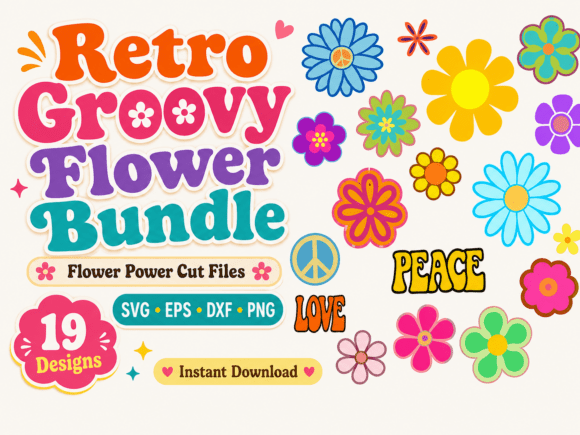 Download Retro Groovy Flower Svg Eps Dxf Png - Groovy Collection